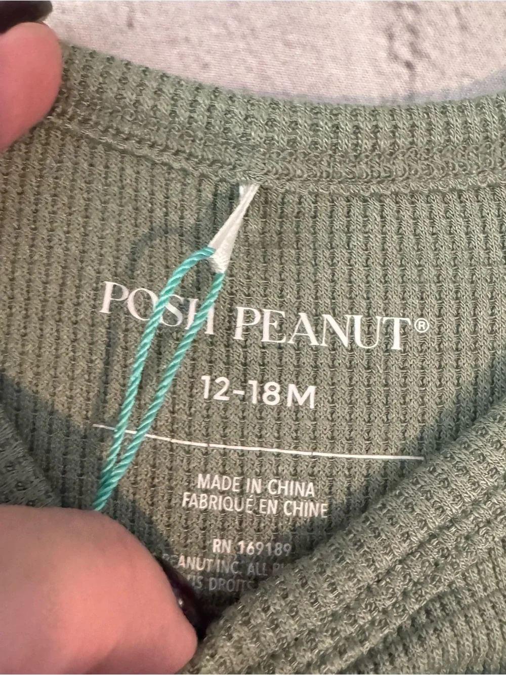 Posh Peanut Waffle Knit Bodysuit